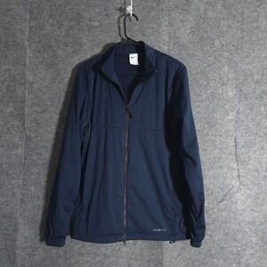 Nike Storm-FIT Men's Small Navy Blue Full Zip Jacket Athletic Windbreaker Swoosh